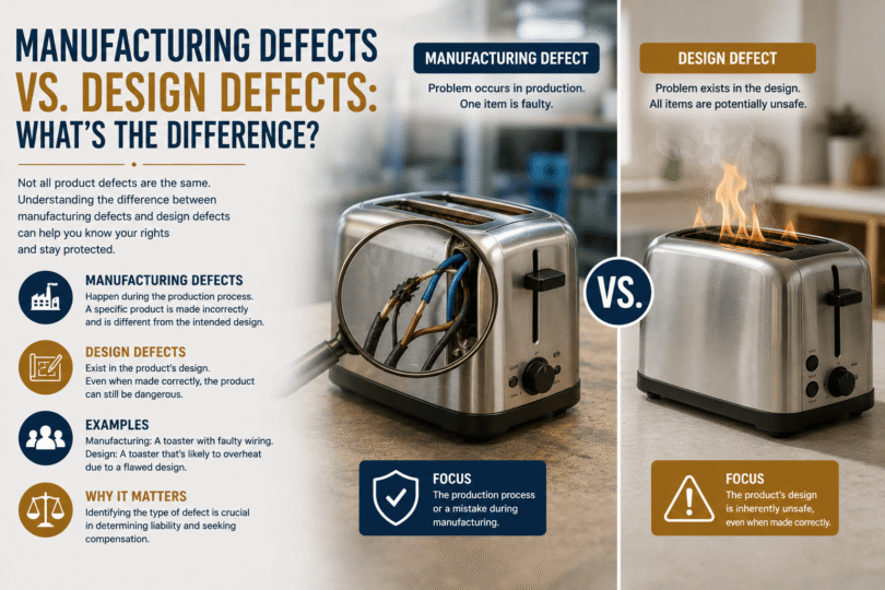 Manufacturing defects vs design defects