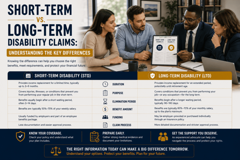 Short-term vs long-term disability claims