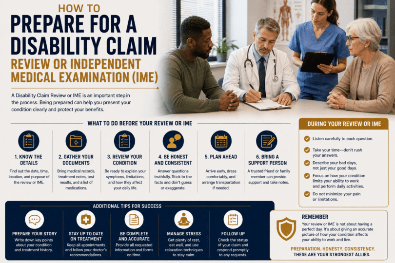 Disability claim medical examination