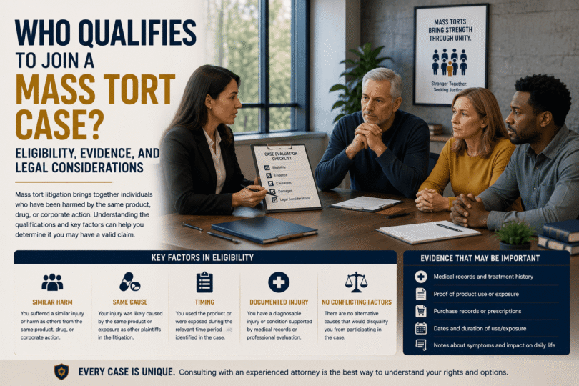 Mass tort case eligibility